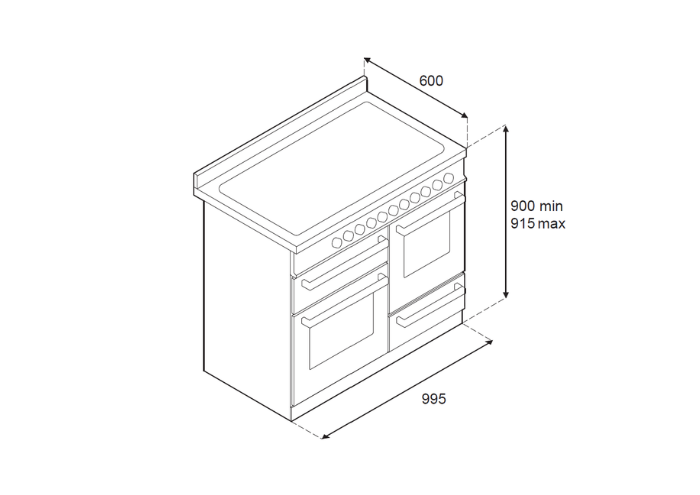 100 cm induction top electric triple oven | Bertazzoni